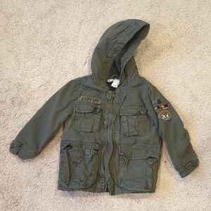 Koala Kids Olive Hooded Raincoat